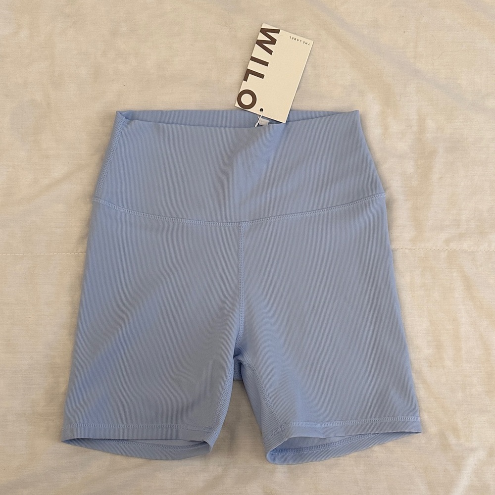 Wilo High-Rise Pastel Blue Bike Shorts